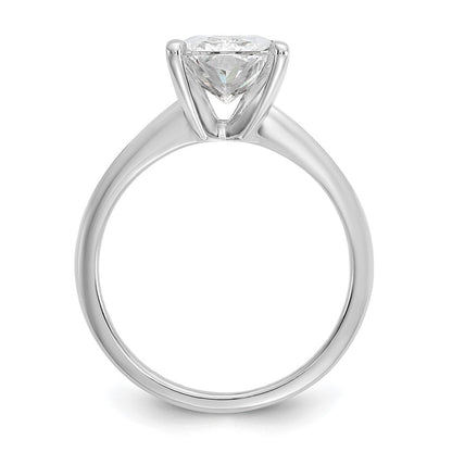 14K Weißgold 3 ct. zertifizierter im Labor gezüchteter Diamant VS/SI+ G+ Radiant-Solitär-Verlobungsring