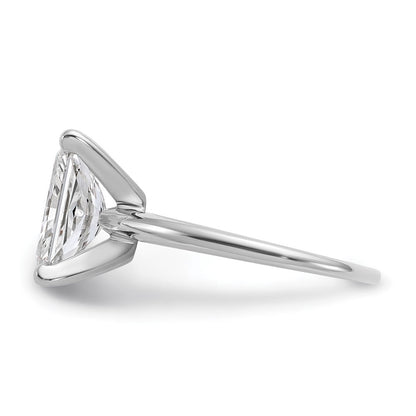 14K Weißgold 3 ct. zertifizierter im Labor gezüchteter Diamant VS/SI+ G+ Radiant-Solitär-Verlobungsring