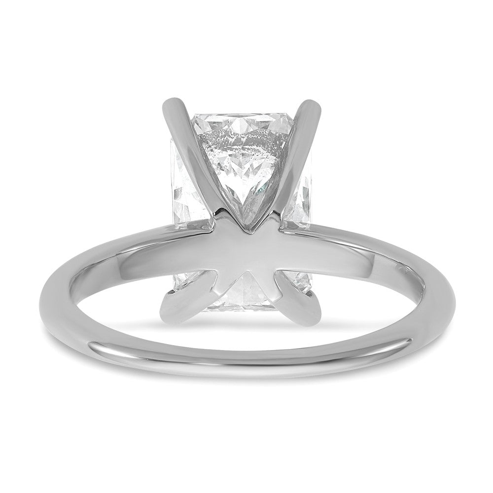 14K Weißgold 3 ct. Labor-Diamant VS/SI+ G+ Radiant-Solitär-Verlobungsring