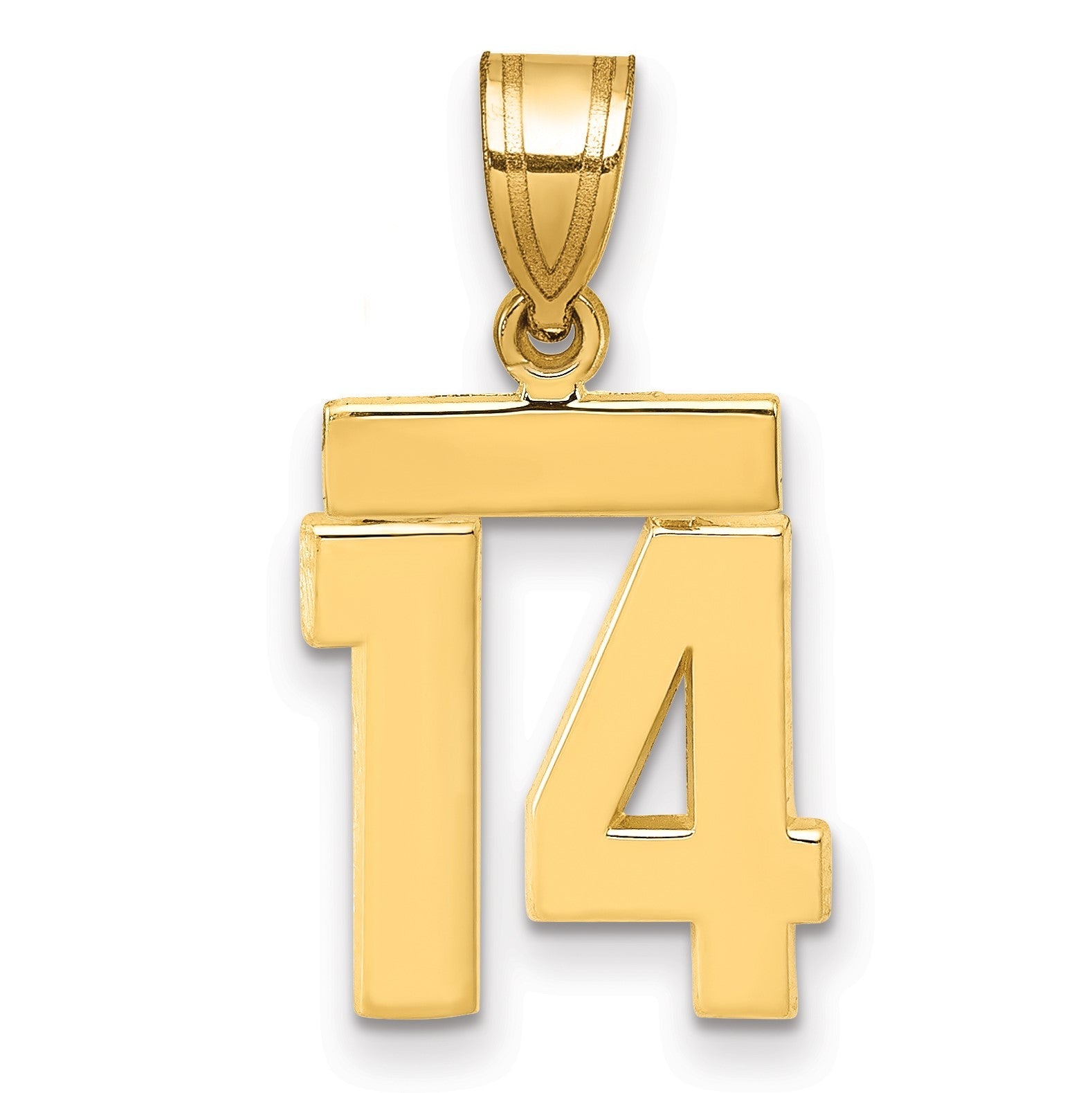 14K Gelbgold Charm "Zahl 14" klein, poliert