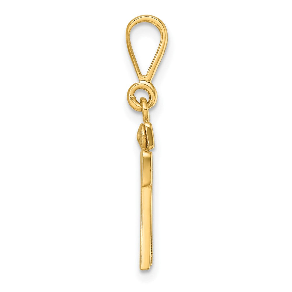 14K Gelbgold Kleiner Polierter Zahl-16-Charm