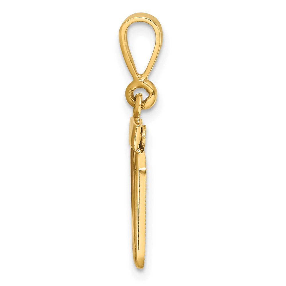 14K Gelbgold Poliert Kleiner Zahlen-Charm "20