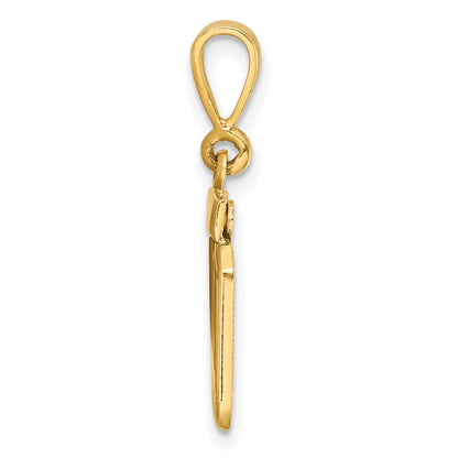 14K Gelbgold Poliert Kleiner Zahlen-Charm "20