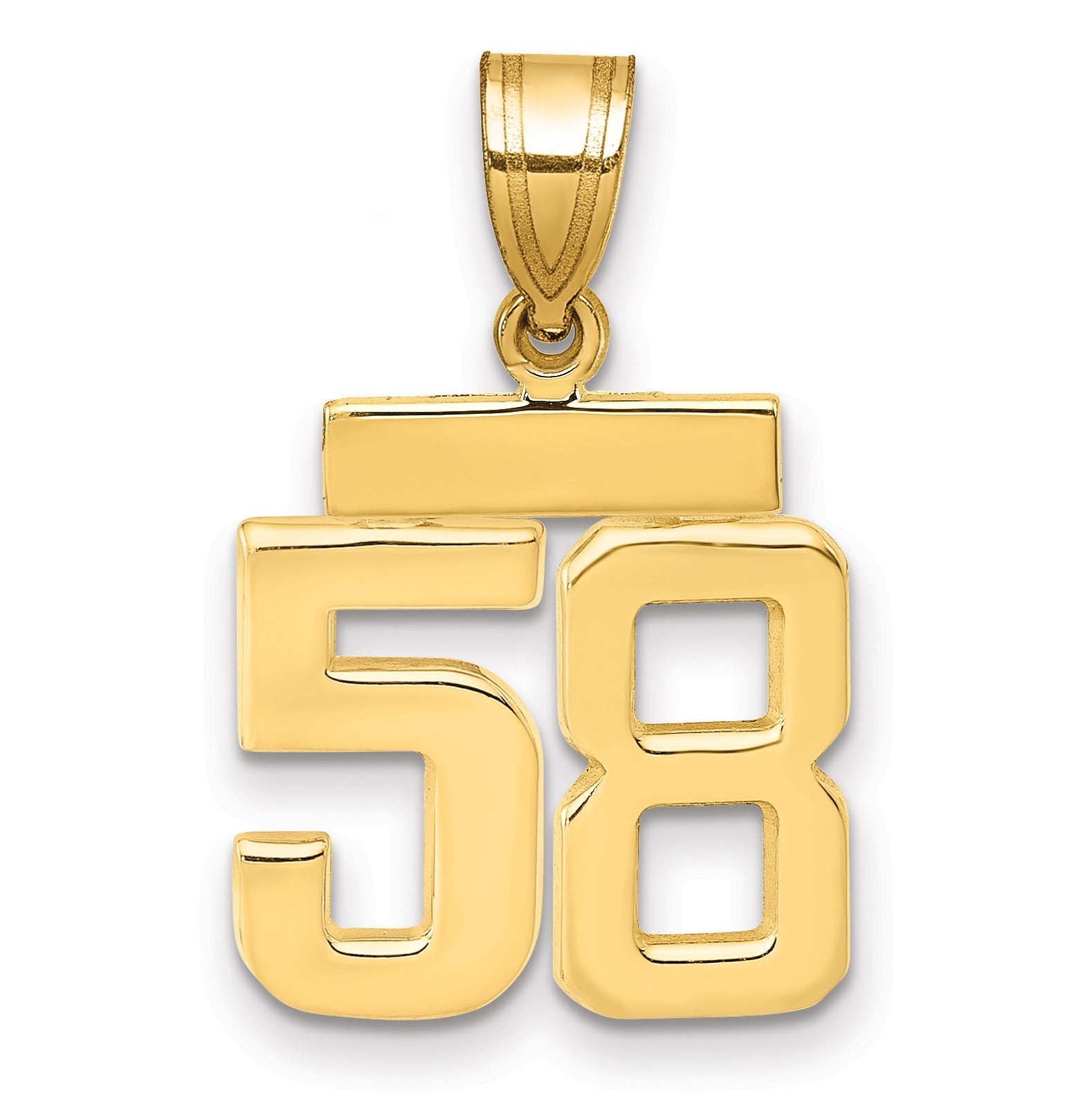 58er Charm-Anhänger poliert aus 14K Gelbgold