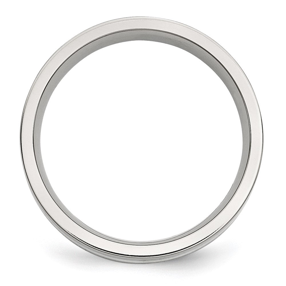 Edelstahl Sterlingsilber Einlage Poliert 6mm Flach Ring