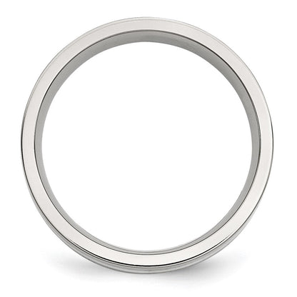 Edelstahl Sterlingsilber Einlage Poliert 6mm Flach Ring