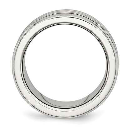 Edelstahl Multirow 13mm Zirkonia Ring