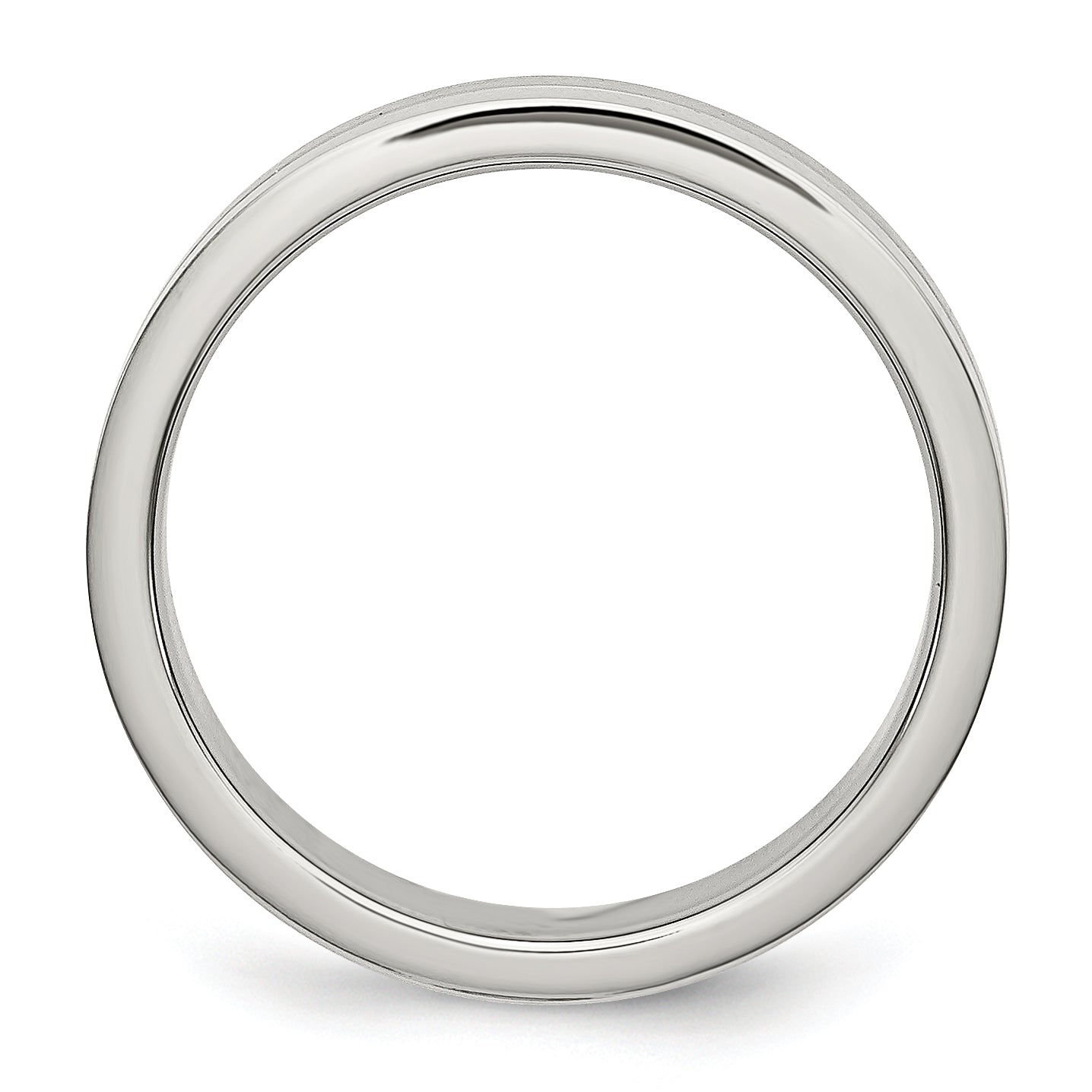 Edelstahl 4mm Gebürstet & Poliert Ring