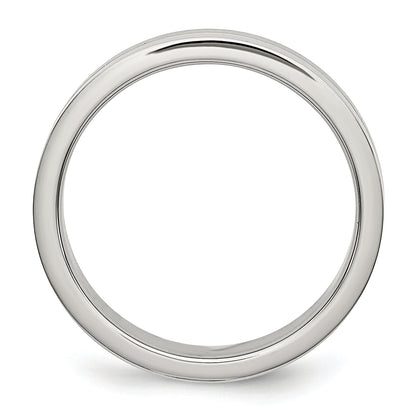 Edelstahl 4mm Gebürstet & Poliert Ring
