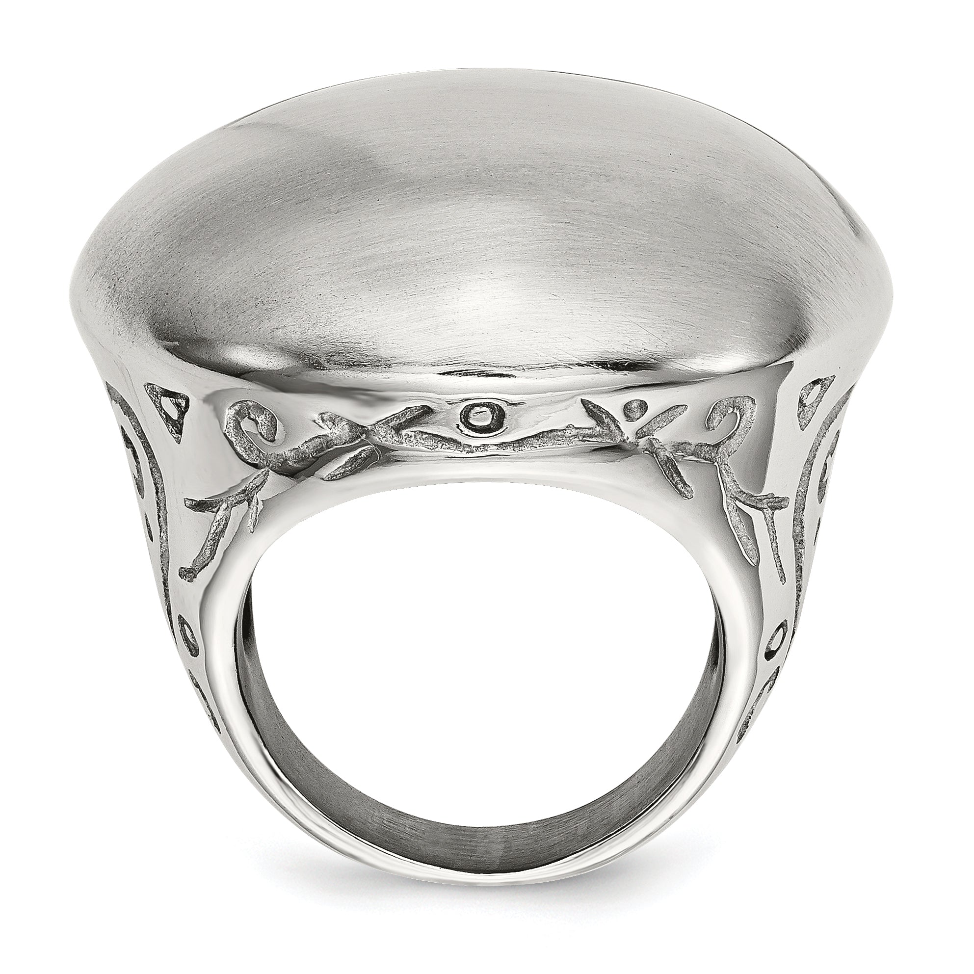 Edelstahl Matt Strukturiert Sides Ring
