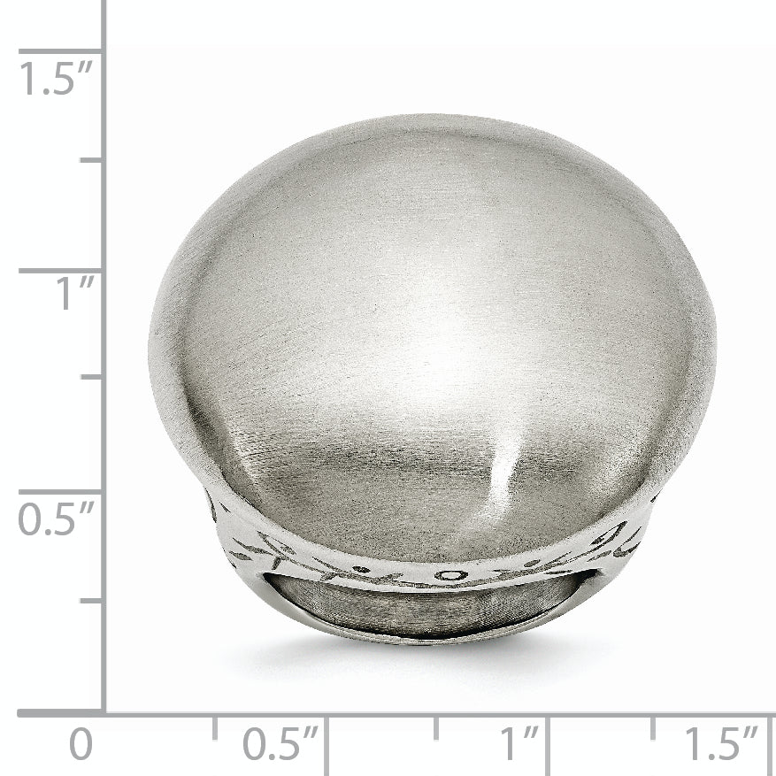Edelstahl Matt Strukturiert Sides Ring