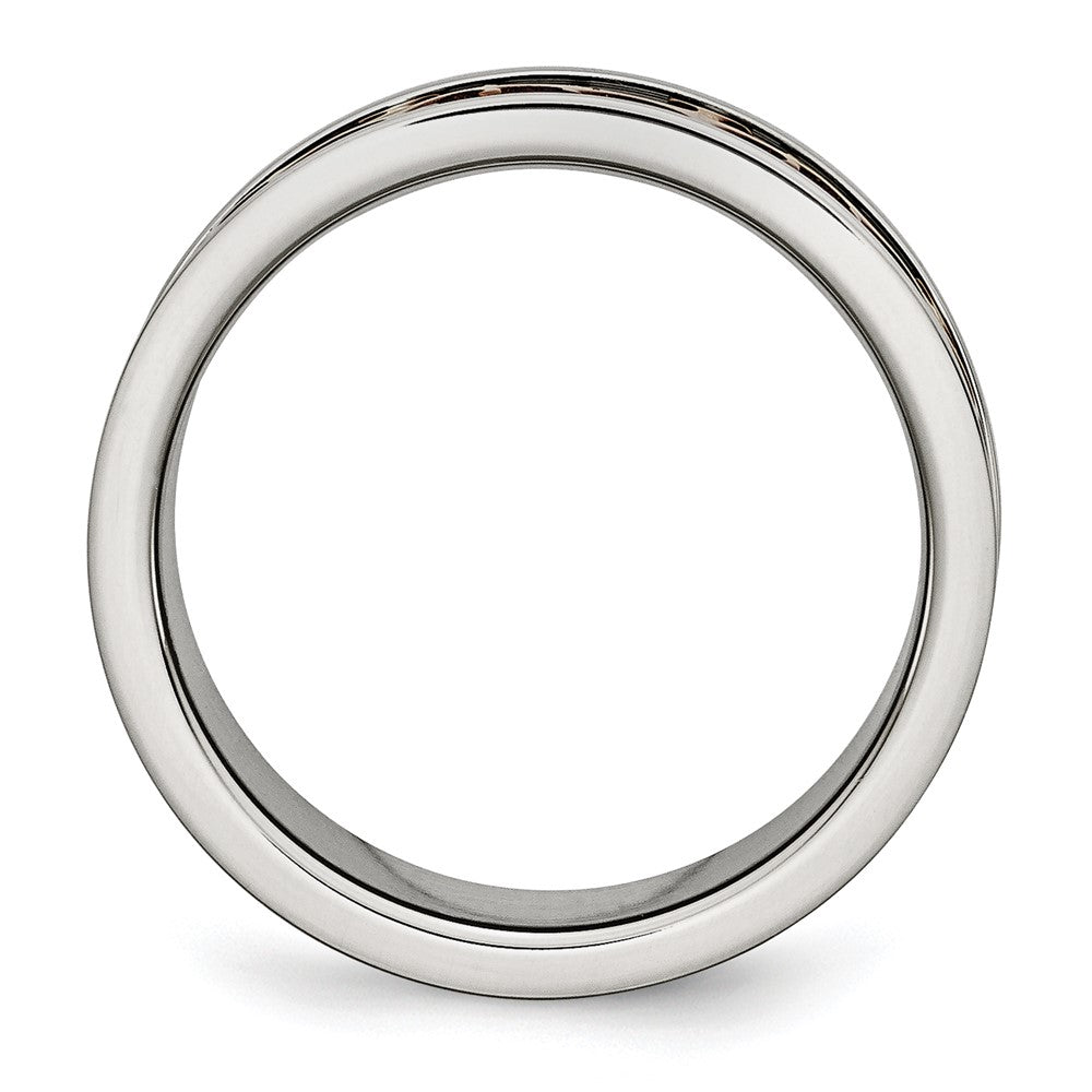 Edelstahl Braun Ip Beschichtet Crosses Ring
