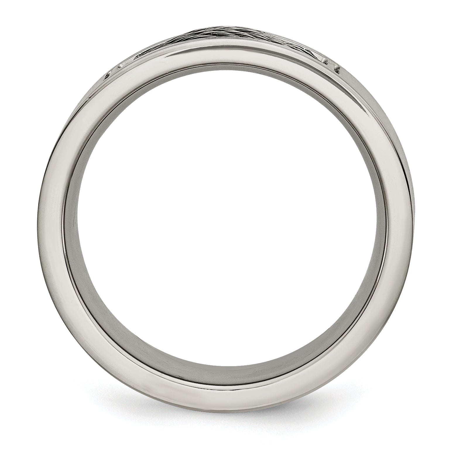 Edelstahl Gebürstet Grau Ankerkette Einlage 10mm Ring