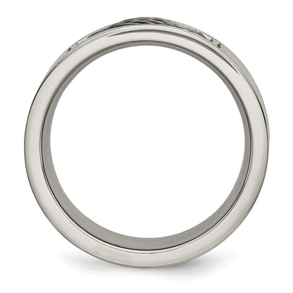 Edelstahl Gebürstet Grau Ankerkette Einlage 10mm Ring