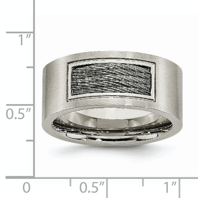 Edelstahl Gebürstet Grau Ankerkette Einlage 10mm Ring