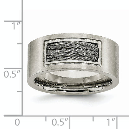 Edelstahl Gebürstet Grau Ankerkette Einlage 10mm Ring