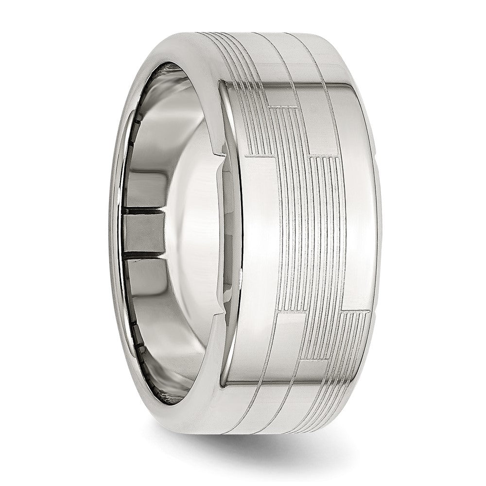 Edelstahl Poliert und Strukturiert 10mm Ring