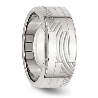 Edelstahl Poliert und Strukturiert 10mm Ring