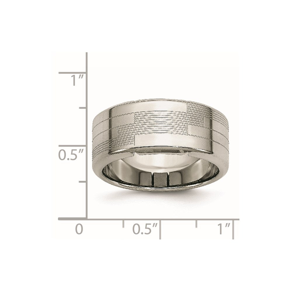 Edelstahl Poliert und Strukturiert 10mm Ring