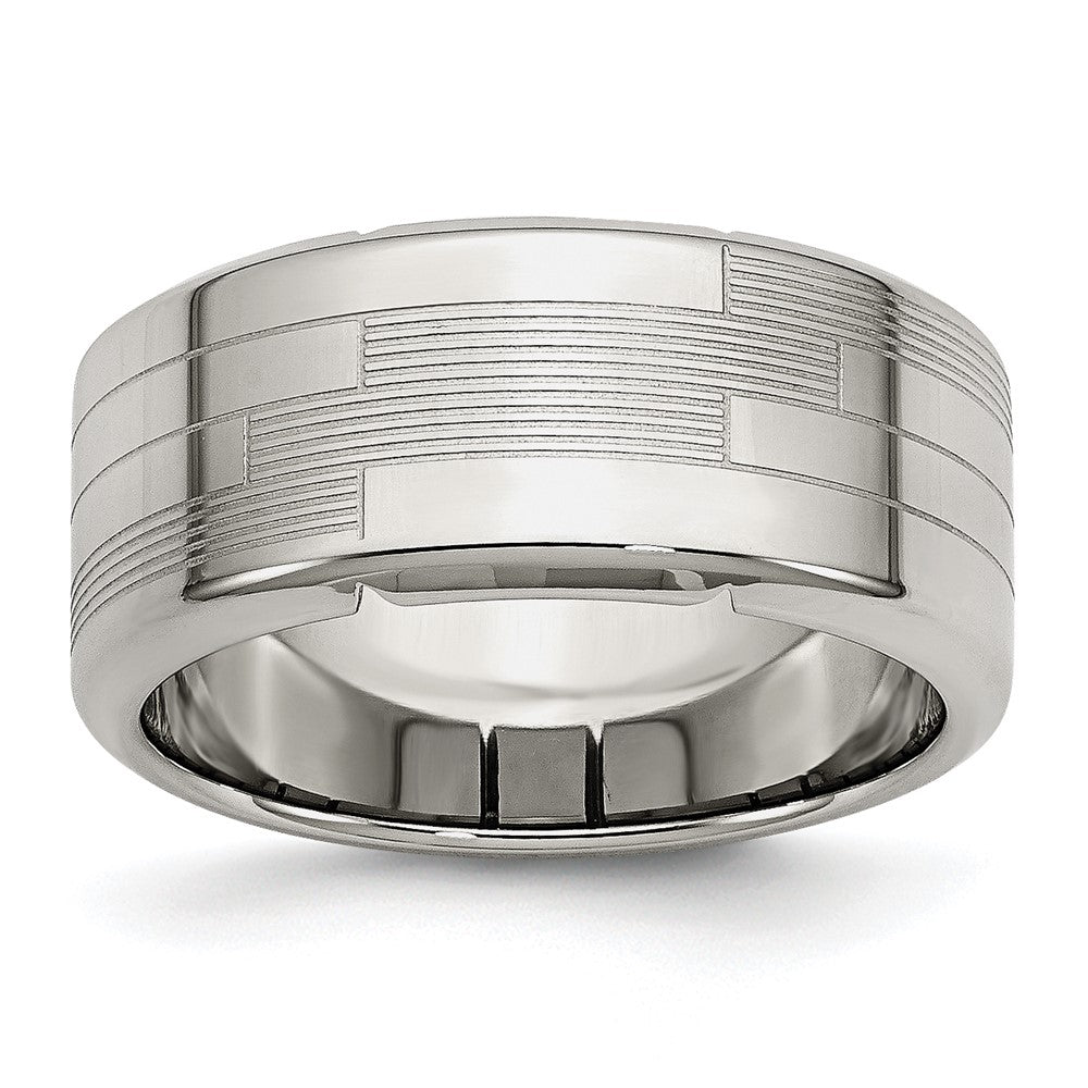Edelstahl Poliert und Strukturiert 10mm Ring