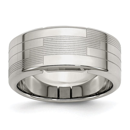 Edelstahl Poliert und Strukturiert 10mm Ring