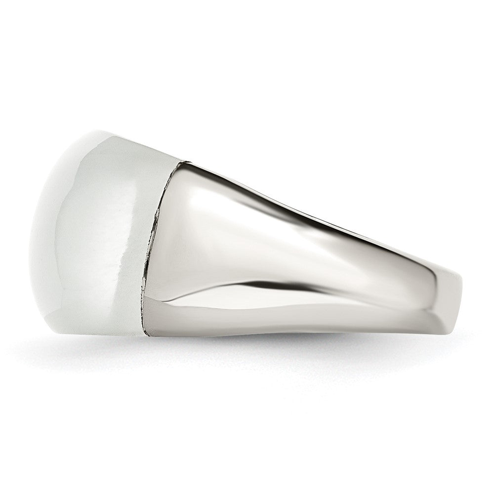 Edelstahl 12mm Katze Auge Ring (size 6 Nur)