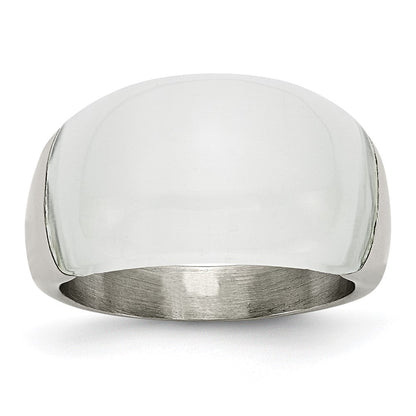 Edelstahl 12mm Katze Auge Ring (size 6 Nur)