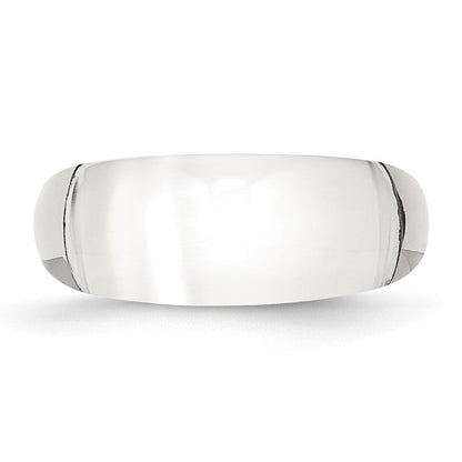 Edelstahl 8mm Cats Auge Ring
