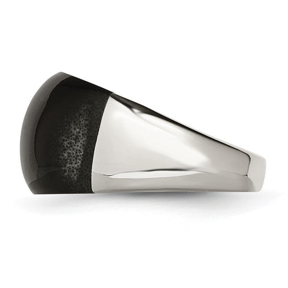Edelstahl 12mm Schwarz Katze Auge Ring