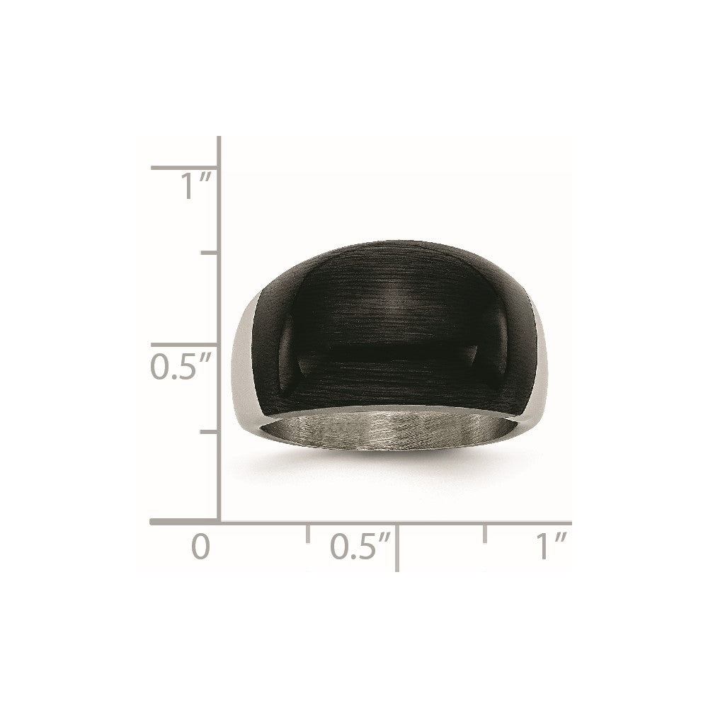 Edelstahl 12mm Schwarz Katze Auge Ring