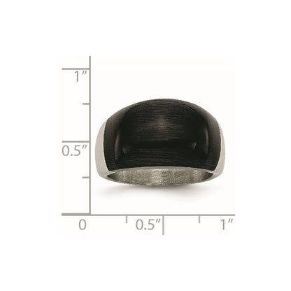 Edelstahl 12mm Schwarz Katze Auge Ring