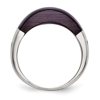 Edelstahl 8mm Schwarz Katze Auge Ring