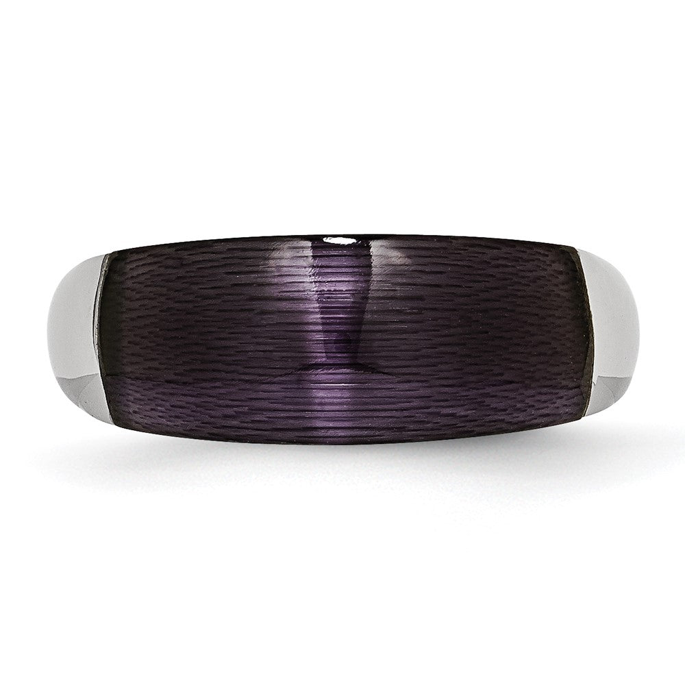 Edelstahl 8mm Schwarz Katze Auge Ring
