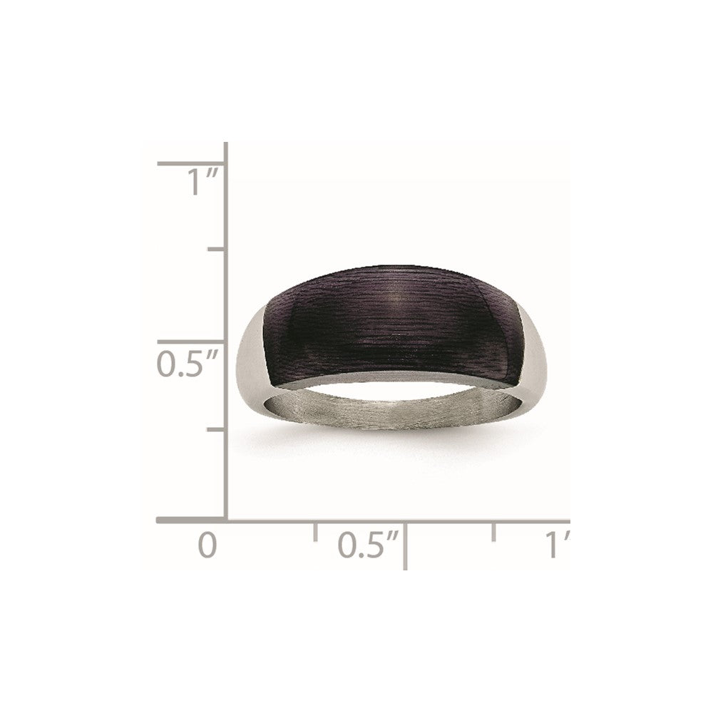 Edelstahl 8mm Schwarz Katze Auge Ring