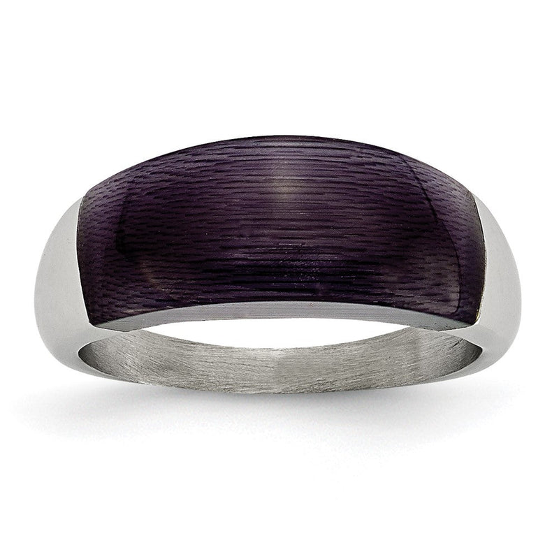 Edelstahl 8mm Schwarz Katze Auge Ring