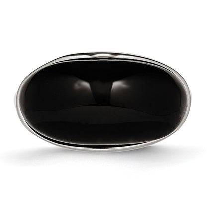 Edelstahl Schwarz Glas Ring