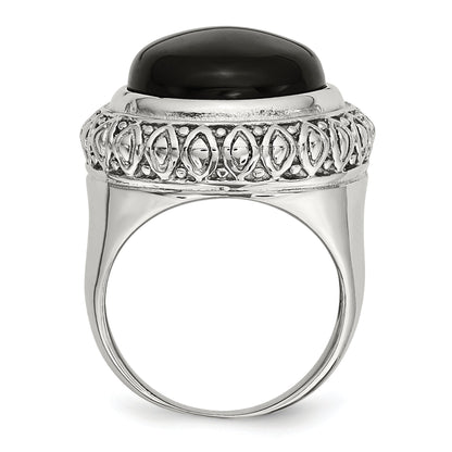 Edelstahl Schwarz Glas Strukturiert Kante Ring