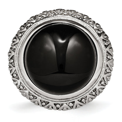 Edelstahl Schwarz Glas Strukturiert Kante Ring