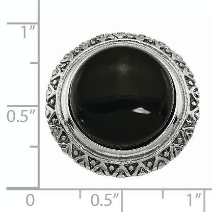Edelstahl Schwarz Glas Strukturiert Kante Ring