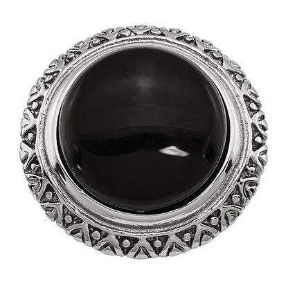 Edelstahl Schwarz Glas Strukturiert Kante Ring
