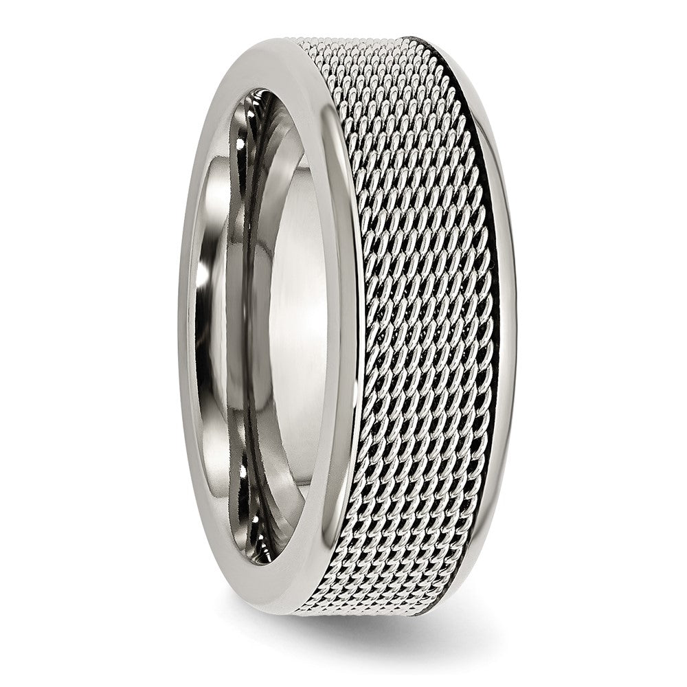 Edelstahl Base mit Netz Mittig 8mm Ring