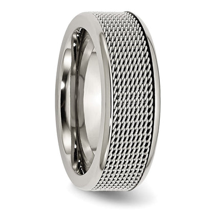 Edelstahl Base mit Netz Mittig 8mm Ring