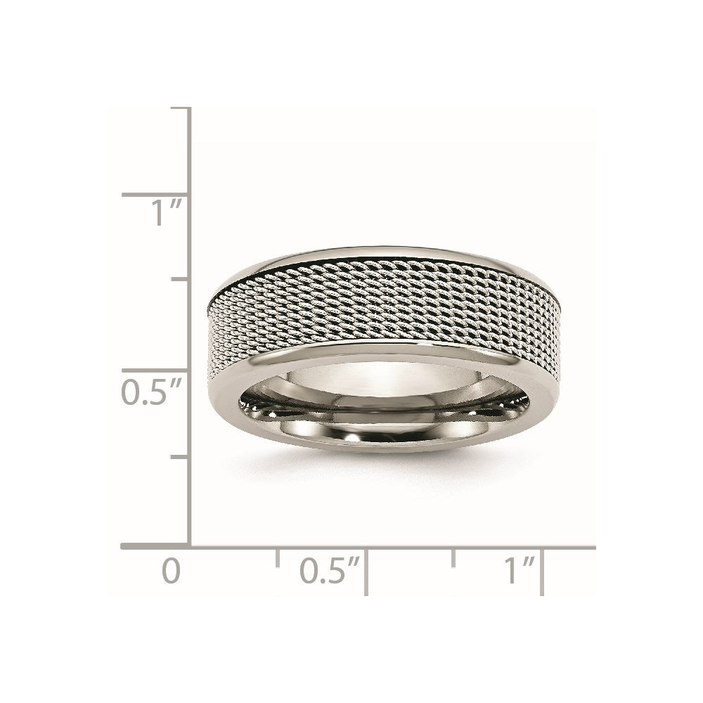 Edelstahl Base mit Netz Mittig 8mm Ring