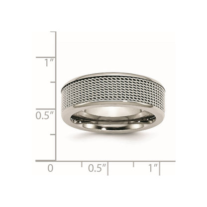 Edelstahl Base mit Netz Mittig 8mm Ring