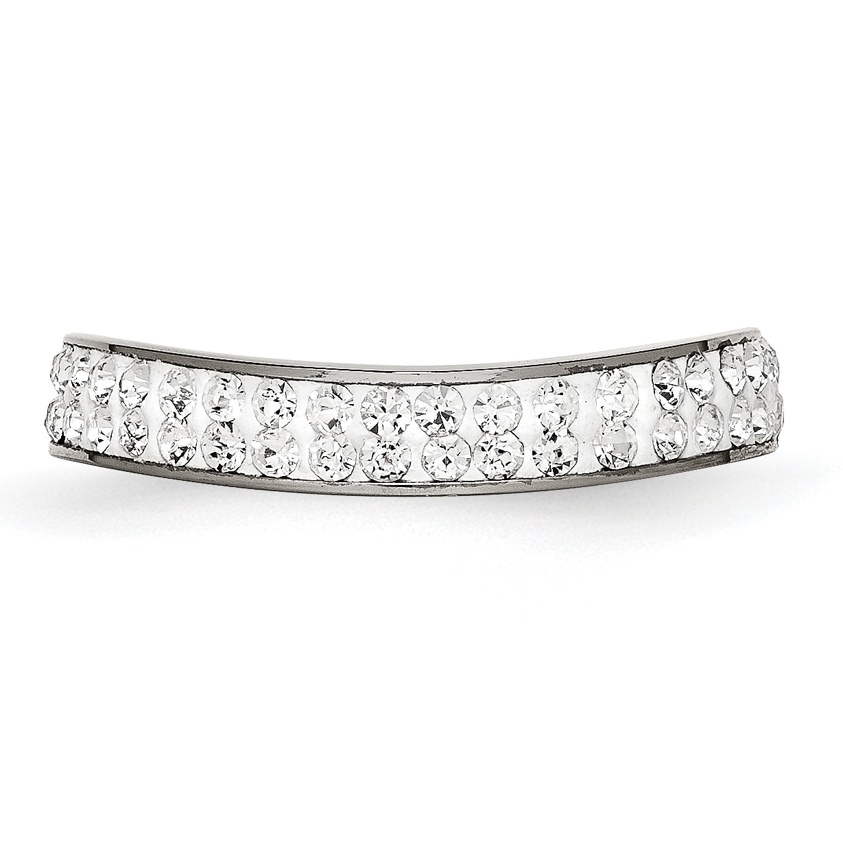 Edelstahl 4mm Poliert Kristall Gewellt Ring