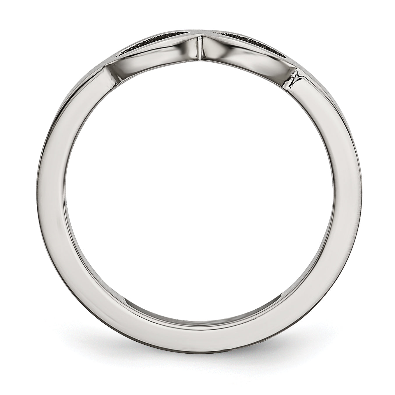 Edelstahl Poliert Unendlichkeit Symbol Ring
