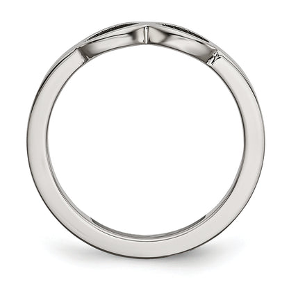 Edelstahl Poliert Unendlichkeit Symbol Ring