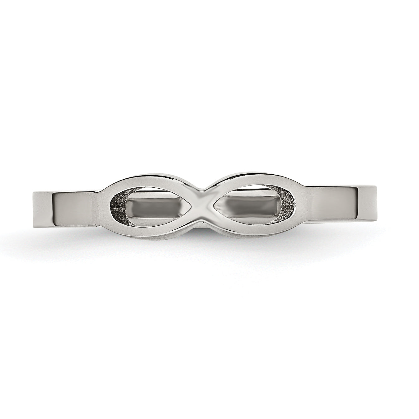 Edelstahl Poliert Unendlichkeit Symbol Ring