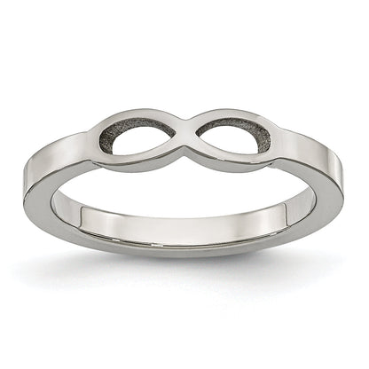 Edelstahl Poliert Unendlichkeit Symbol Ring