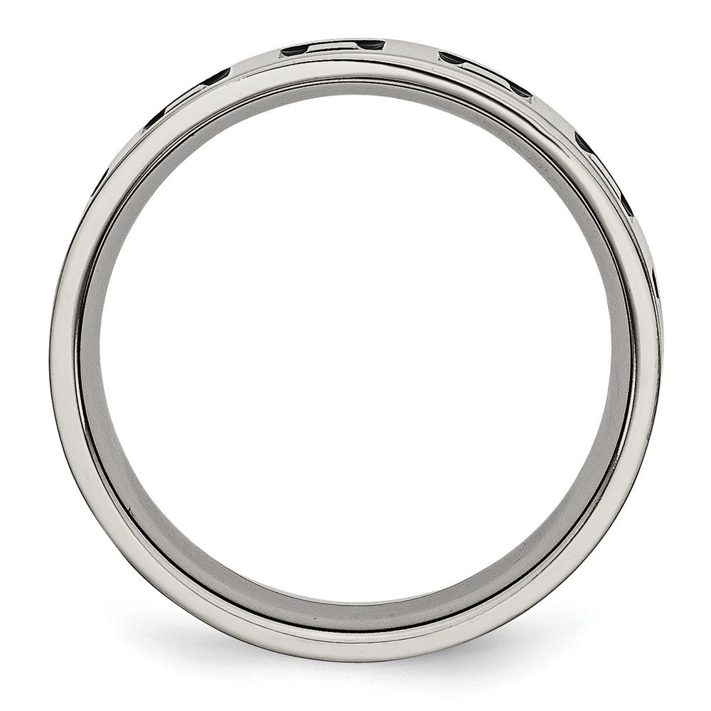 Edelstahl Emailliert Flach 6mm Poliert Ring